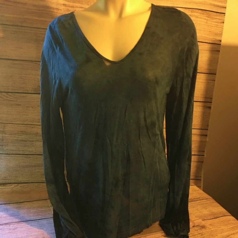 Anthropologie TINA + JO Teal Hand-Dyed Open Back - Picture 3 of 8